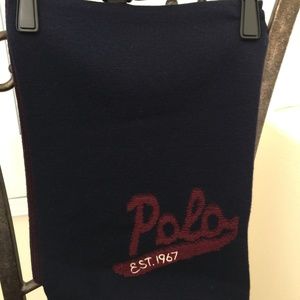 RALPH LAUREN Scarf Men 100% Merino Wool 68x12" NEW